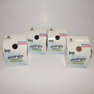 4 - B - L'eggs Sheer Energy Stockings Leggs Control Top No Roll Waist Pantyhose